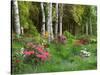Scenic of Forest and Garden, Canada-Ellen Anon-Stretched Canvas