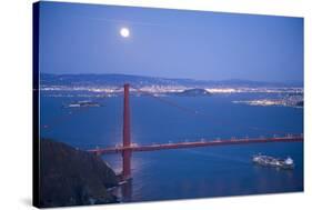 Scenic of Golden Gate Bridge, Golden Gate National Recreation Area, San Francisco, California-Justin Bailie-Stretched Canvas