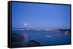 Scenic of Golden Gate Bridge, Golden Gate National Recreation Area, San Francisco, California-Justin Bailie-Framed Stretched Canvas