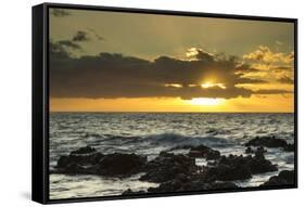 Scenic of Ocean Sunset, Kihe, Maui, Hawaii, USA-Jaynes Gallery-Framed Stretched Canvas