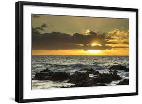 Scenic of Ocean Sunset, Kihe, Maui, Hawaii, USA-Jaynes Gallery-Framed Photographic Print