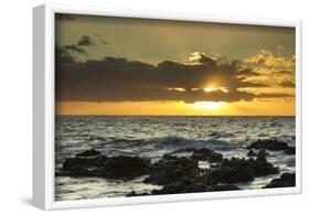 Scenic of Ocean Sunset, Kihe, Maui, Hawaii, USA-Jaynes Gallery-Framed Photographic Print