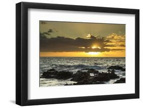 Scenic of Ocean Sunset, Kihe, Maui, Hawaii, USA-Jaynes Gallery-Framed Premium Photographic Print