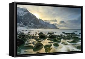 Scenic Pebble Beach in Eggum, Norway-Felix Lipov-Framed Stretched Canvas