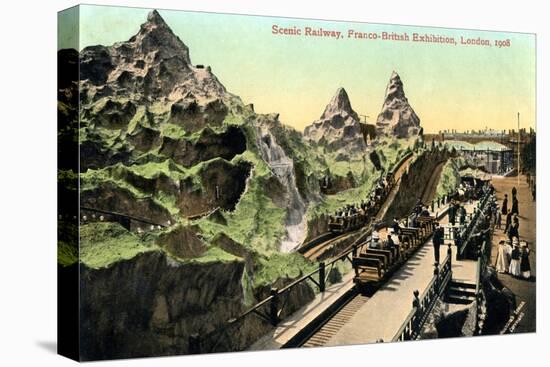 Scenic Railway, Franco-British Exhibition, London, 1908-Valentine & Sons-Stretched Canvas