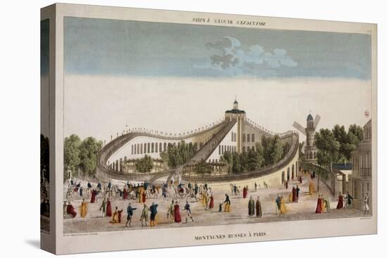 Scenic Railway in Paris-Ambroise-Louis Garneray and Edme Bovinet-Stretched Canvas