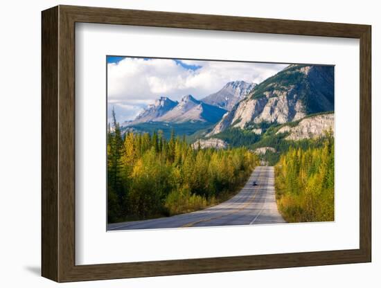 Scenic Road through Jasper National Park, Canada-Damian James-Framed Photographic Print