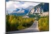 Scenic Road through Jasper National Park, Canada-Damian James-Mounted Photographic Print