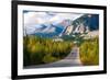 Scenic Road through Jasper National Park, Canada-Damian James-Framed Photographic Print