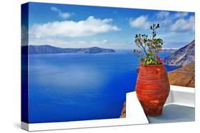 Scenic Santorini Island-Maugli-l-Stretched Canvas