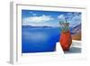 Scenic Santorini Island-Maugli-l-Framed Photographic Print