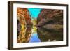 Scenic Simpsons Gap and permanent waterhole, Australia-Alberto Mazza-Framed Photographic Print