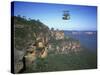 Scenic Skyway Above the Three Sisters at Katoomba, Blue Mountains, New South Wales, Australia-Gavin Hellier-Stretched Canvas