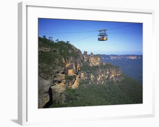 Scenic Skyway Above the Three Sisters at Katoomba, Blue Mountains, New South Wales, Australia-Gavin Hellier-Framed Photographic Print