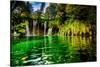 Scenic spot in Plitvice Lakes National Park, UNESCO World Heritage Site, Croatia, Europe-Laura Grier-Stretched Canvas