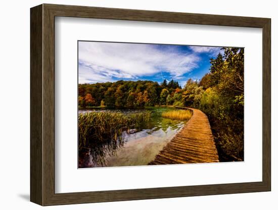 Scenic spot in Plitvice Lakes National Park, UNESCO World Heritage Site, Croatia, Europe-Laura Grier-Framed Photographic Print