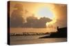 Scenic Sunset In San Juan Bay, Puerto Rico-George Oze-Stretched Canvas