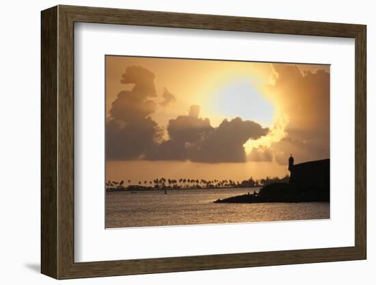 Scenic Sunset In San Juan Bay, Puerto Rico-George Oze-Framed Photographic Print