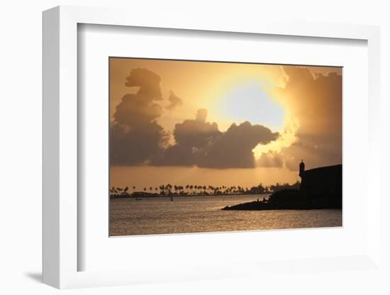 Scenic Sunset In San Juan Bay, Puerto Rico-George Oze-Framed Photographic Print