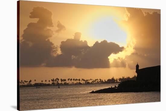 Scenic Sunset In San Juan Bay, Puerto Rico-George Oze-Stretched Canvas