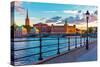 Scenic Sunset in Stockholm, Sweden-Scanrail-Stretched Canvas