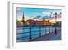 Scenic Sunset in Stockholm, Sweden-Scanrail-Framed Photographic Print