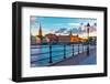 Scenic Sunset in Stockholm, Sweden-Scanrail-Framed Photographic Print