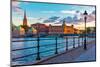 Scenic Sunset in Stockholm, Sweden-Scanrail-Mounted Photographic Print