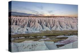 Scenic Sunset View of the South Dakota Badlands-oocoskun-Stretched Canvas