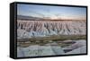 Scenic Sunset View of the South Dakota Badlands-oocoskun-Framed Stretched Canvas