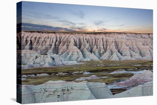 Scenic Sunset View of the South Dakota Badlands-oocoskun-Stretched Canvas