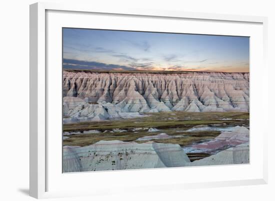 Scenic Sunset View of the South Dakota Badlands-oocoskun-Framed Photographic Print