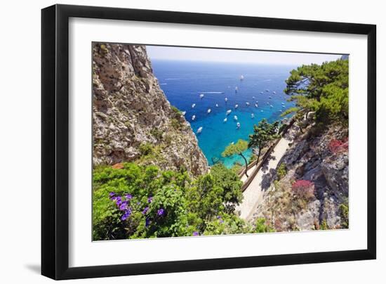 Scenic Trail, Capri, Italy-George Oze-Framed Photographic Print