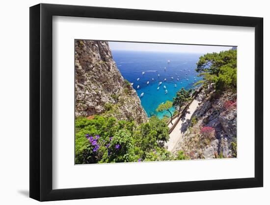 Scenic Trail, Capri, Italy-George Oze-Framed Premium Photographic Print