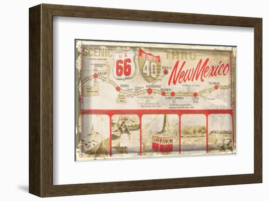 Scenic US 66 thru New Mexico-null-Framed Giclee Print