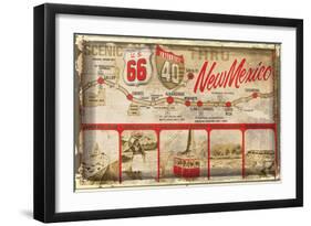 Scenic US 66 thru New Mexico-null-Framed Art Print