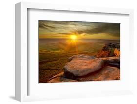 Scenic View from Higger Tor at Sunset, Peak District Np, UK, September 2011-Ben Hall-Framed Photographic Print