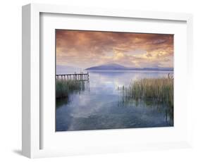 Scenic View from Shore, Lake Garda, Italy-David R. Frazier-Framed Photographic Print