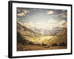 Scenic View Of A Glaciated Alpine Valley Along The John Muir Trail In The Sierra Nevada-Ron Koeberer-Framed Photographic Print