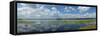 Scenic view of a lake against cloudy sky, Upper Myakka Lake, Myakka River State Park, Sarasota,...-Panoramic Images-Framed Stretched Canvas