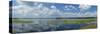 Scenic view of a lake against cloudy sky, Upper Myakka Lake, Myakka River State Park, Sarasota,...-Panoramic Images-Stretched Canvas