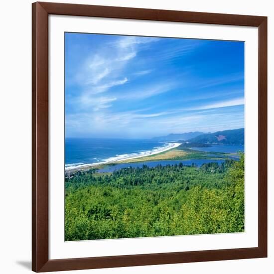 Scenic view of Bayocean Peninsula, Oregon Coast, Tillamook County, Oregon, USA-null-Framed Photographic Print