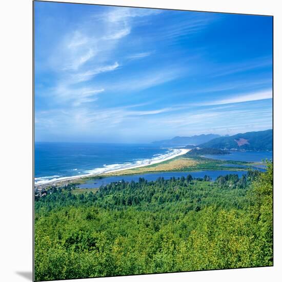 Scenic view of Bayocean Peninsula, Oregon Coast, Tillamook County, Oregon, USA-null-Mounted Photographic Print