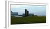 Scenic view of corn field against sky near Potosi, Wisconsin, USA-null-Framed Photographic Print