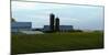 Scenic view of corn field against sky near Potosi, Wisconsin, USA-null-Mounted Photographic Print