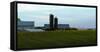 Scenic view of corn field against sky near Potosi, Wisconsin, USA-null-Framed Stretched Canvas