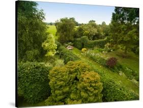 Scenic View of Country Garden-Tim Kahane-Stretched Canvas