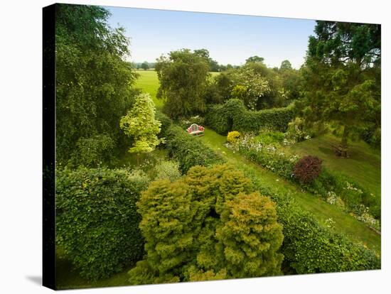 Scenic View of Country Garden-Tim Kahane-Stretched Canvas