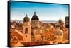 Scenic view of Dubrovnik, Croatia, Europe-Laura Grier-Framed Stretched Canvas