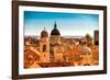 Scenic view of Dubrovnik, Croatia, Europe-Laura Grier-Framed Photographic Print